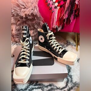 NIB Converse TURBODRK Hi Rick Owens DRKSHDW Unisex men 8/woman 10